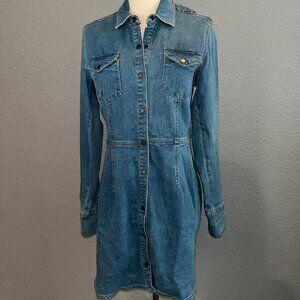 Free People Blue Denim Mini Dress